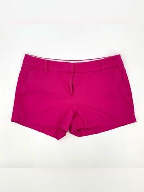 J.Crew Size 10 Hot Pink Chino Shorts Classic Tailored Cotton
